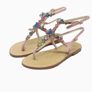 Multicolored pink Flower Anklet | Pepè Positano
